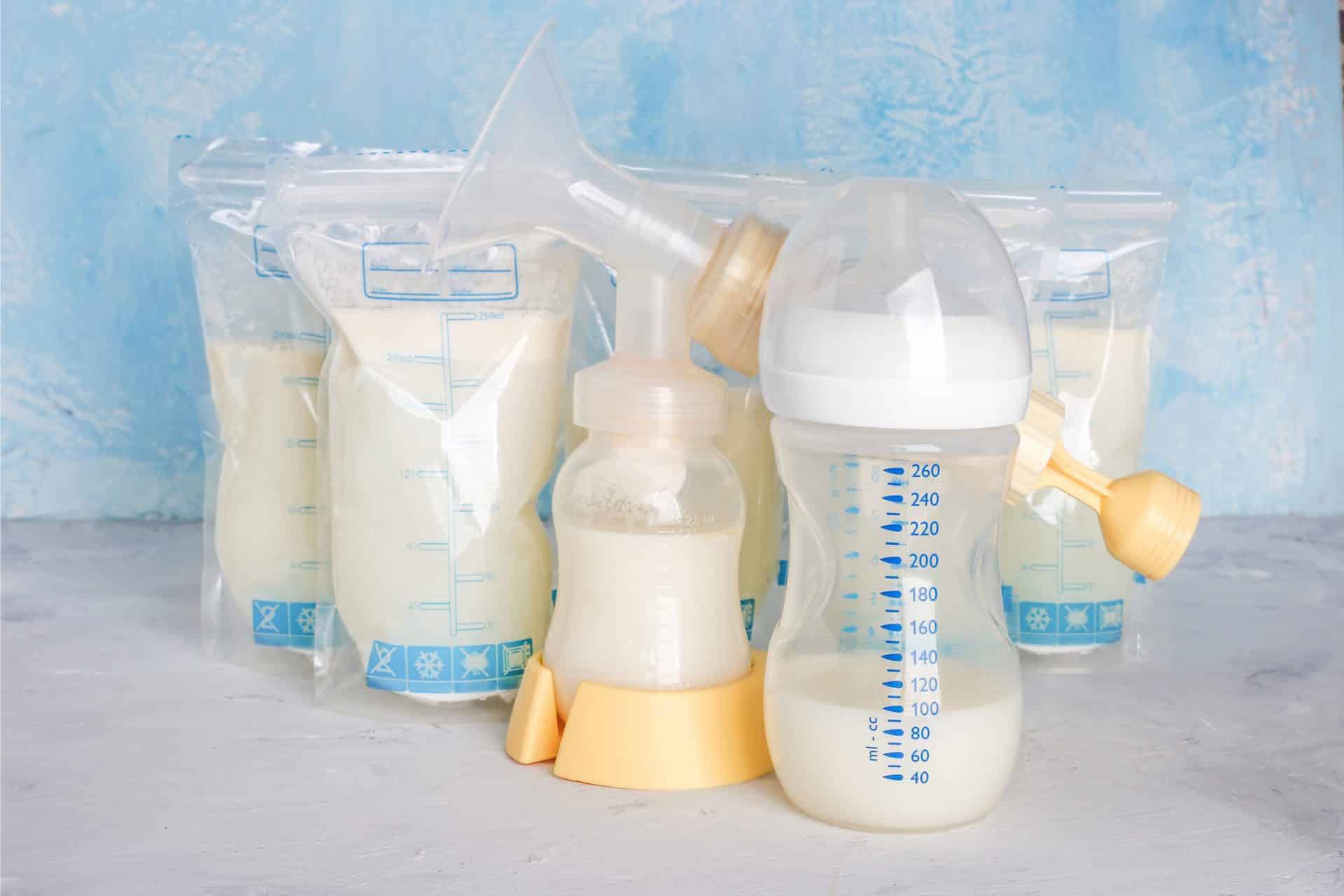 Mother milk in store bottle