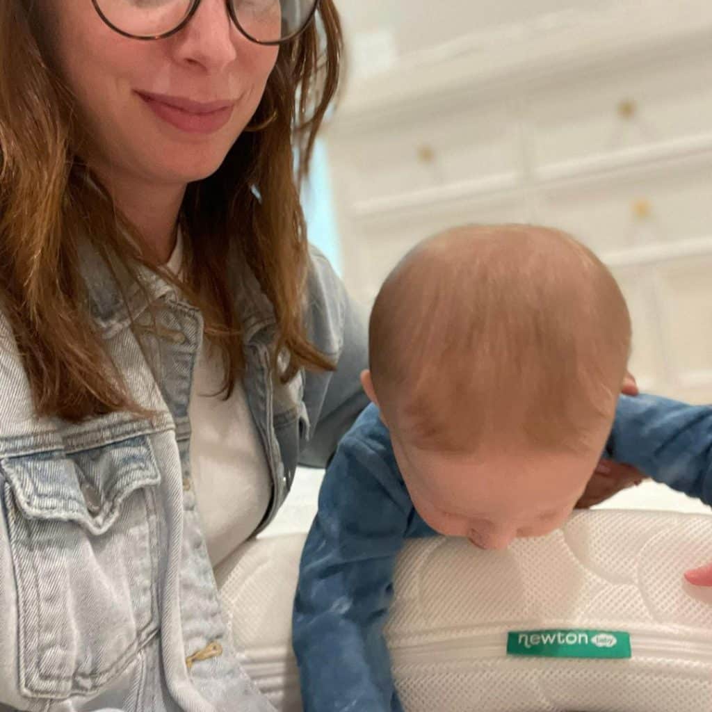 Photo of mom with baby using Newton Mattress