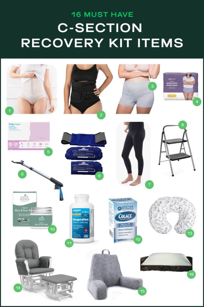 16 Must Have C Section Recovery Kit Items