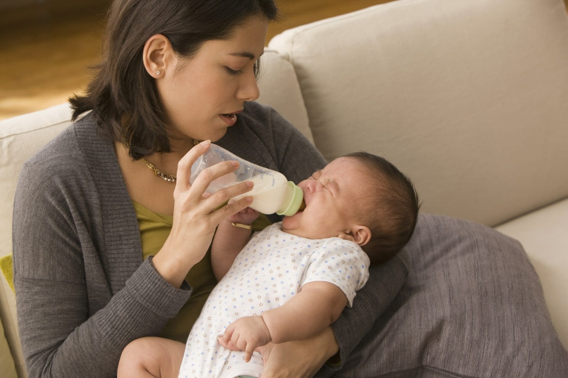 Baby not drinking store milk from bottle